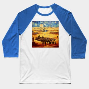 Starry Night in Mos Eisley Tatooine Baseball T-Shirt